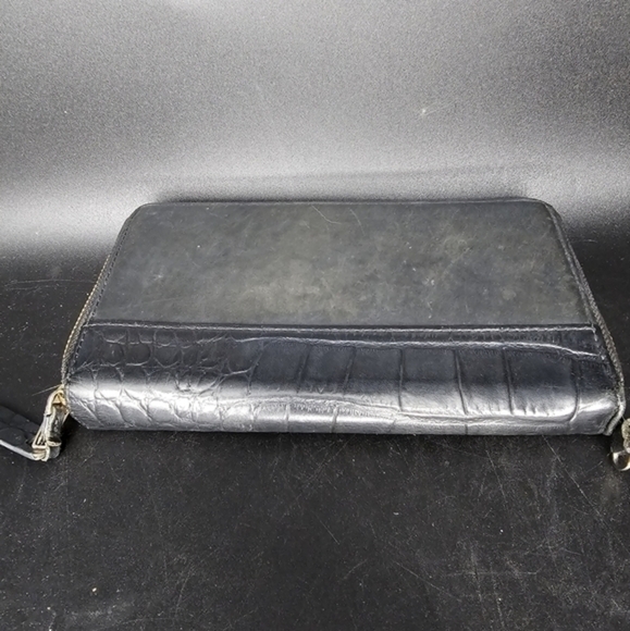 Vintage Isaac Mizrahi navy genuine‎ leather wallet - Picture 2 of 6